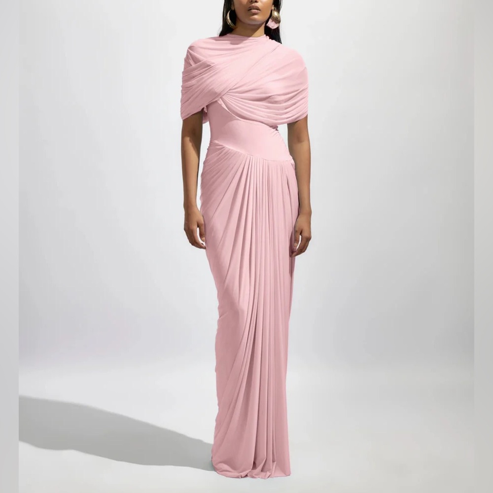 Elegant Draped Evening Gown